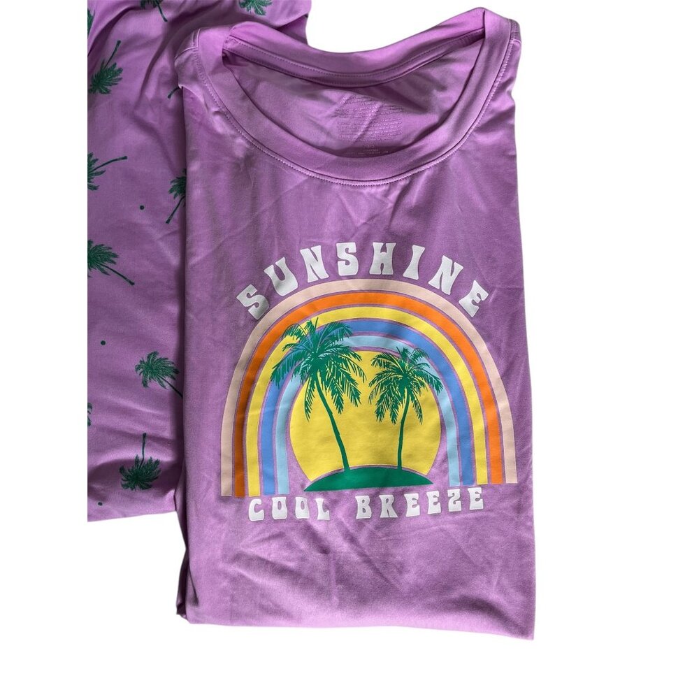 Sunshine Coolbreeze Palm rainbow Pajamas l 12-14